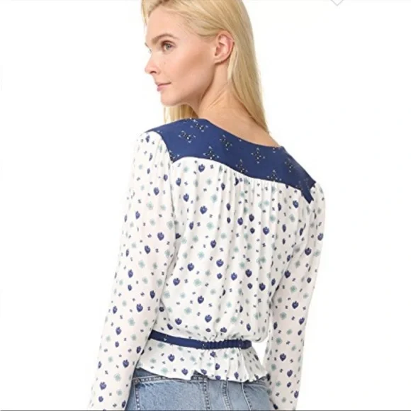 NWT Free People “Where We Roam” Bohemian Floral Bolero Top - Picture 2 of 10